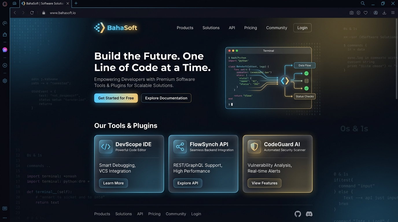 BahaSoft website screenshot