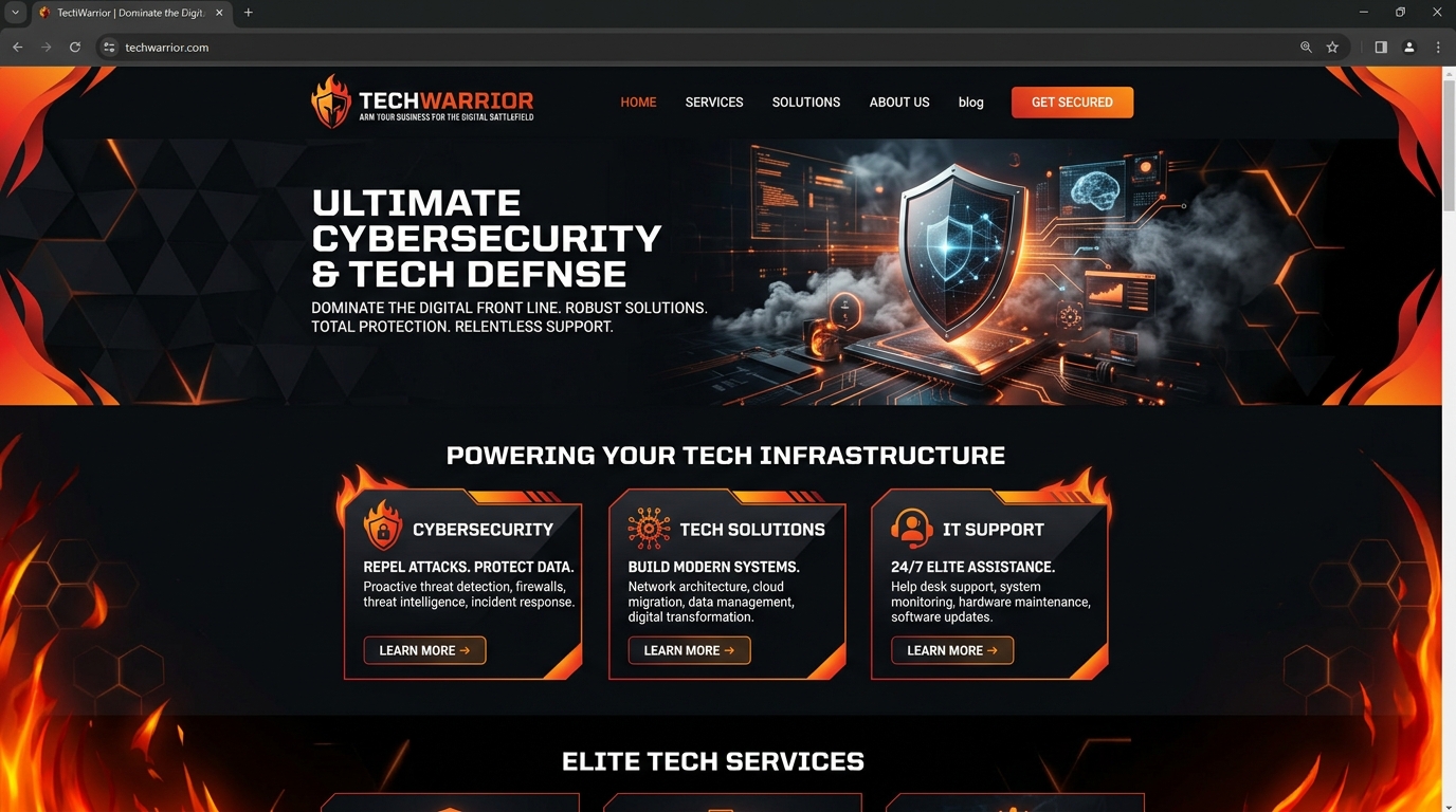 TechWarrior website screenshot