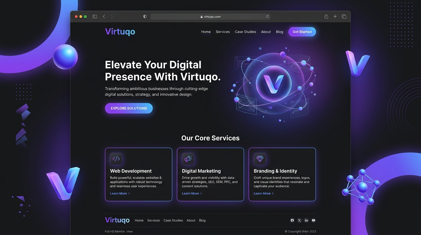 Virtuqo website screenshot